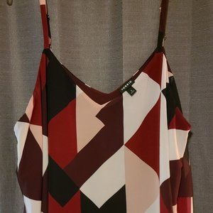 Torrid Multicolor/Multilayered Red Geometric Cami Top Size 3